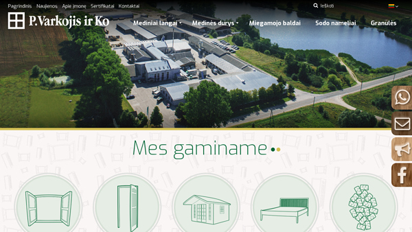 Mediniai langai | Medines lovos | Mediniai baldai | Vidaus durys | Lauko durys