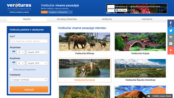 Viešbučių paieška internete - veroturas.lt
