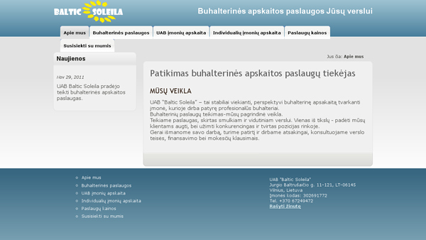 Buhalterinės apskaitos įmonė - UAB Baltic Soleila 
