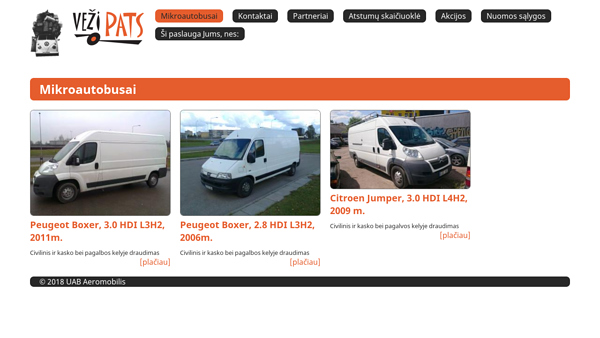 vezipats lt krovininių mikroautobusų nuoma be vairuotojo