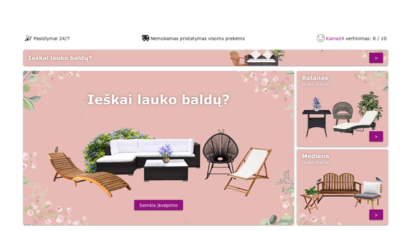 Lauko baldai akcija