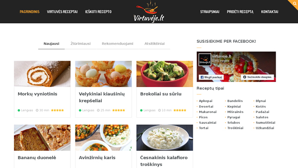 Receptai, maisto gaminimas, sveiki patiekalai.