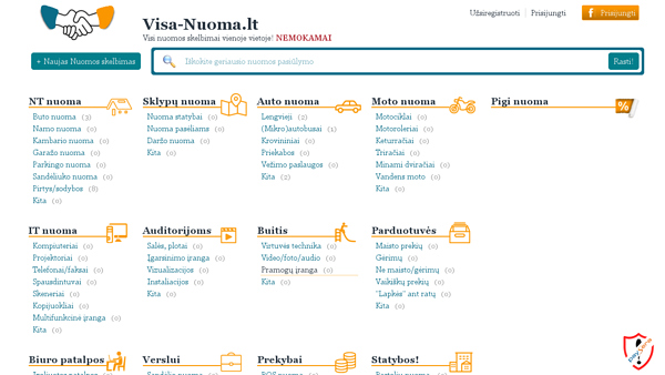 Nuomos skelbimų portalas
