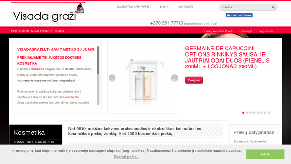 Kosmetika internetu www.visadagrazi.lt