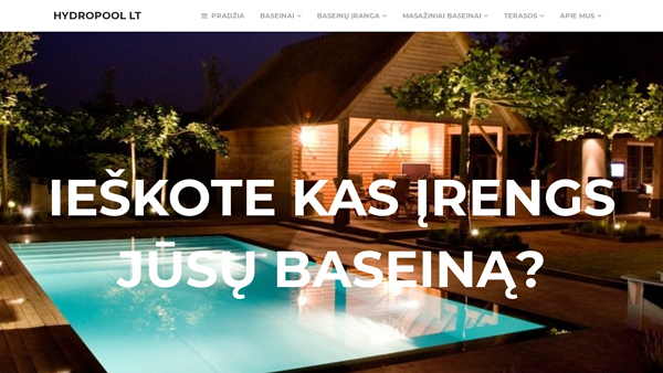 Hydropool LT - visų tipų baseinų įrengimas, priežūra