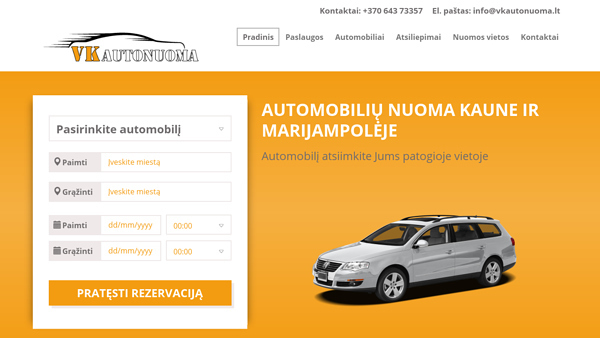 Automobiliu nuoma Kaune Marijampoleje
