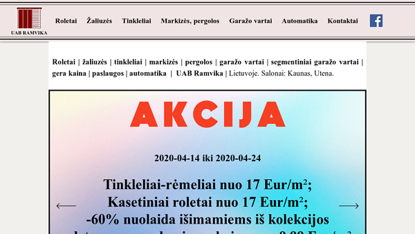 UAB Ramvika prekės, prekių montavimas, priežiūra