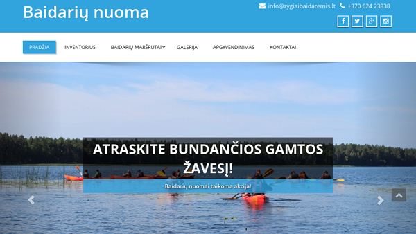 Baidarių nuoma Aukštaitijoje